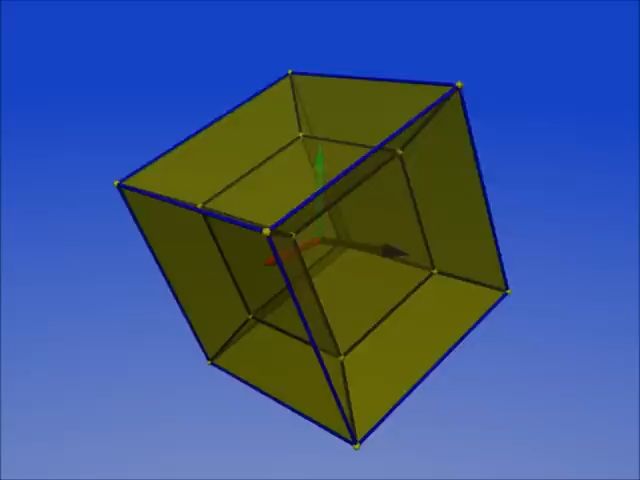 [图]展开一个超立方体（4d 立方体又名超立方体）