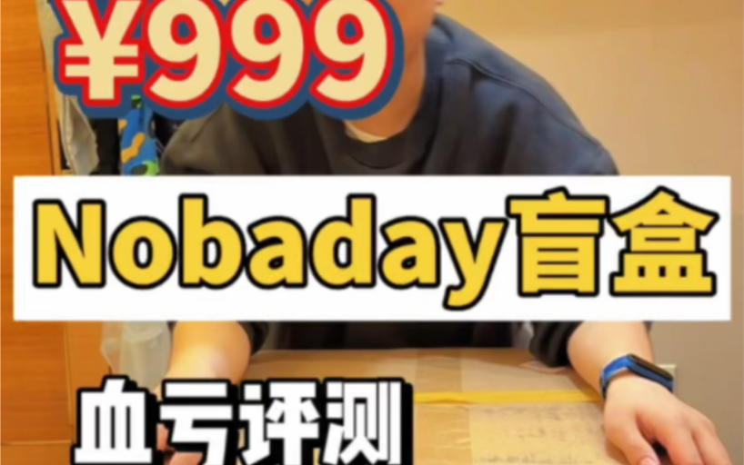 ￥999 Nobaday盲盒血亏评测哔哩哔哩bilibili