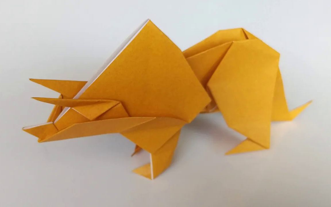 【juns origami】三角龙折纸教程 折り紙 折り紙 恐竜【トリケラトプ