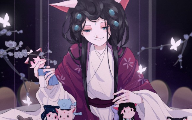 【京剧猫|墨紫】她的世界原来只有黑白