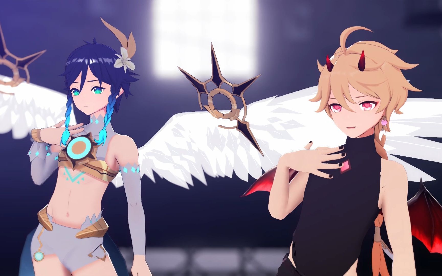 【原神mmd】神与恶魔,但是兔子风格97