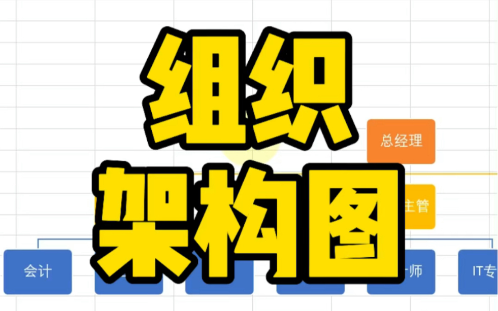 Excel组织架构图~哔哩哔哩bilibili