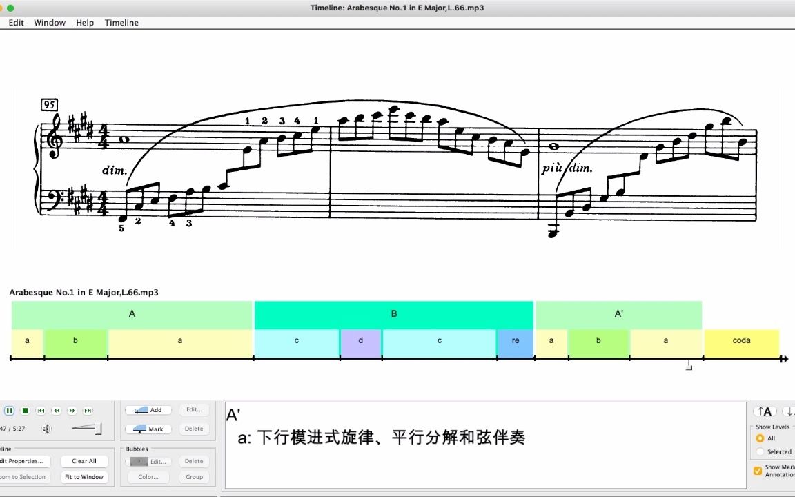 [图]德彪西 阿拉伯风格曲第一首 三部曲式