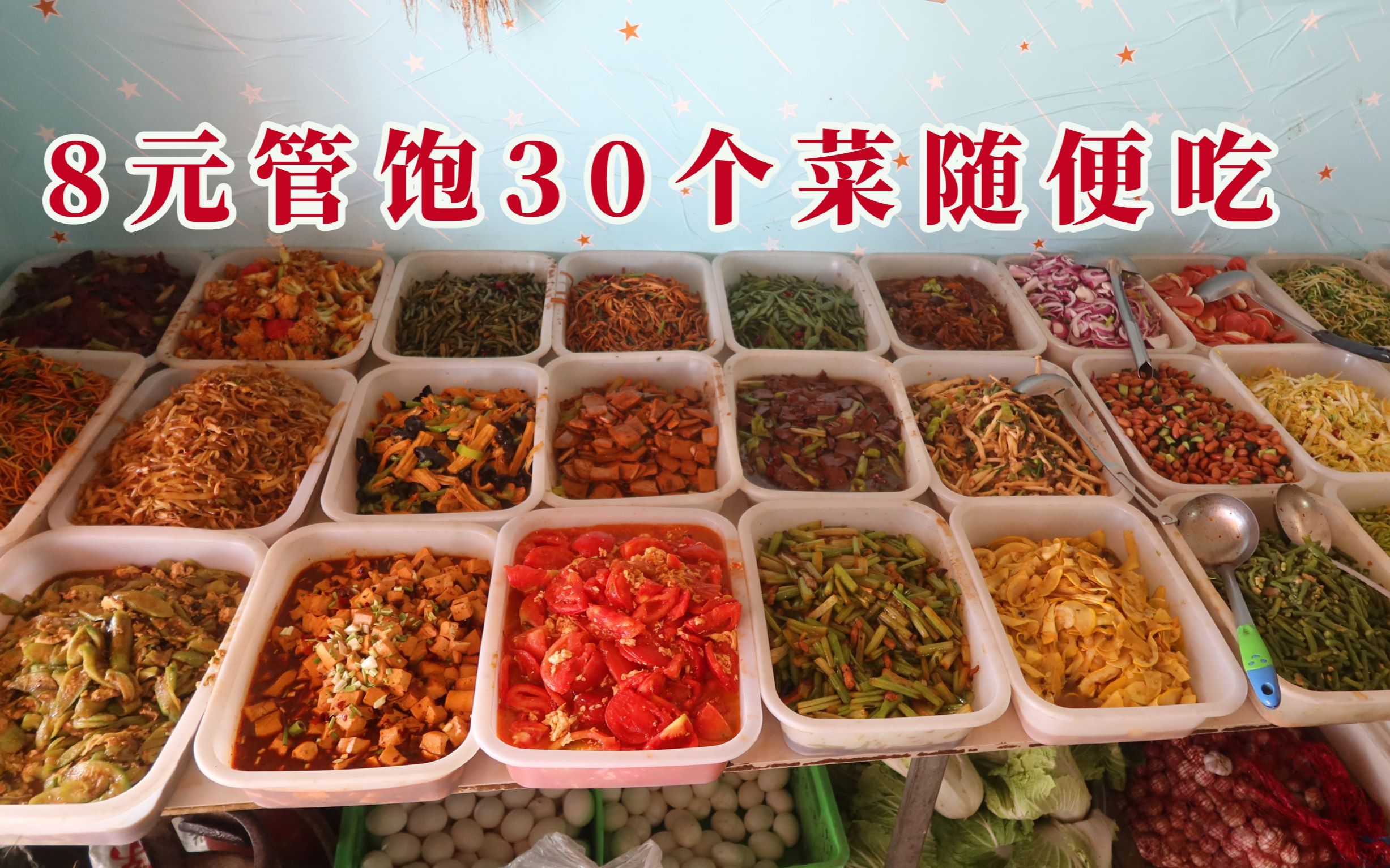 8元30个菜随便吃,吃过最便宜的自助餐!_哔哩哔哩_bilibili
