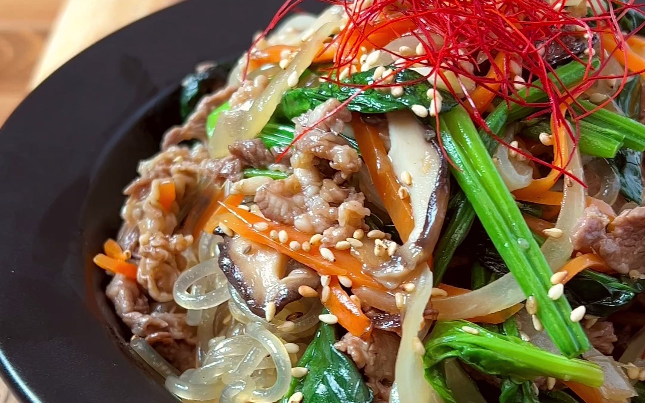 9693韩式炒杂菜|韩国料理店必点的招牌菜_哔哩哔哩_bilibili