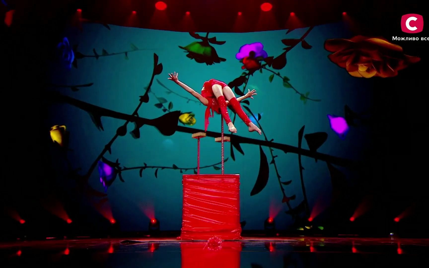 超美乌克兰小美女达人秀节目上的柔术表演