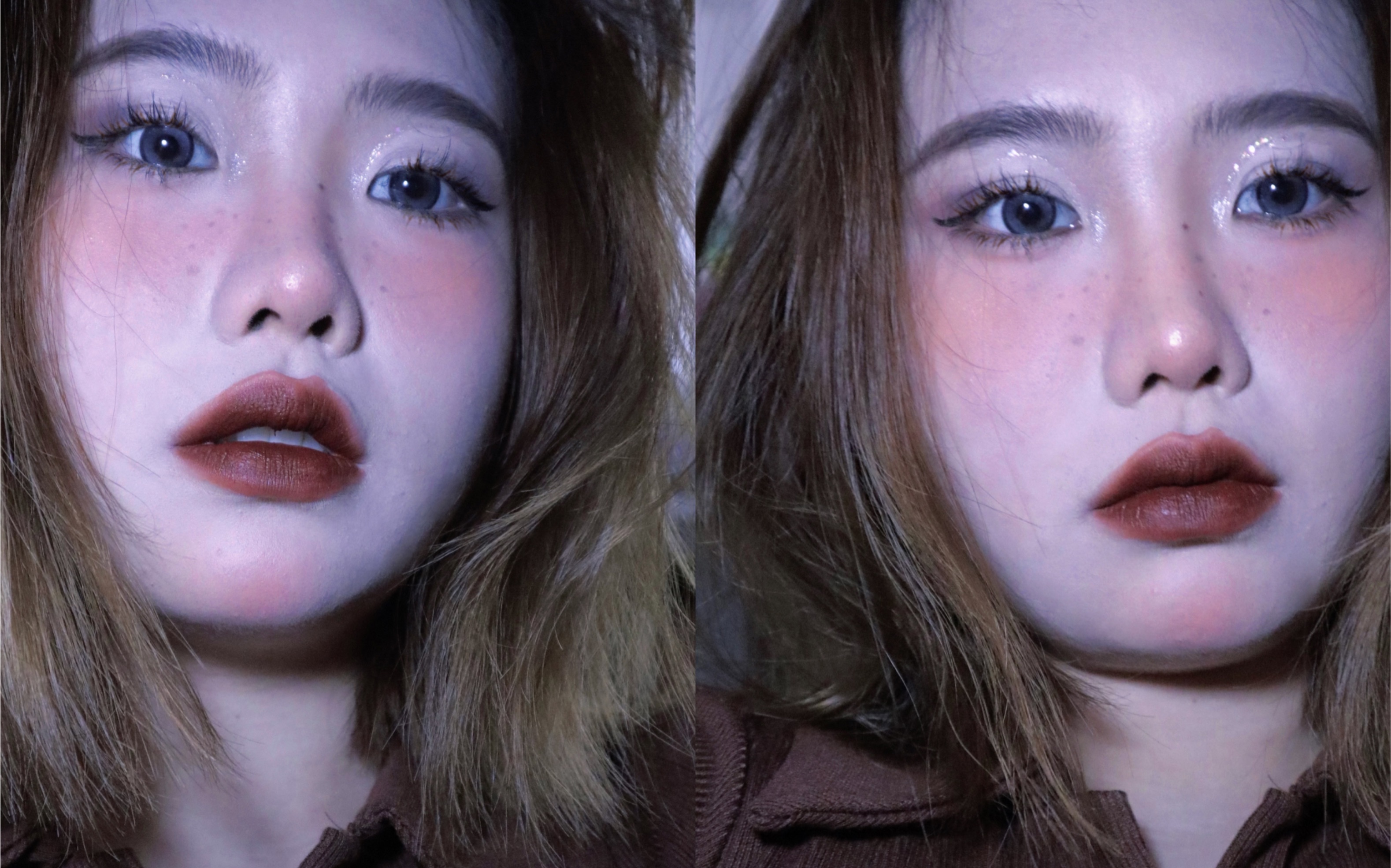 欧美复古氛围感截断式眼妆日常欧美妆