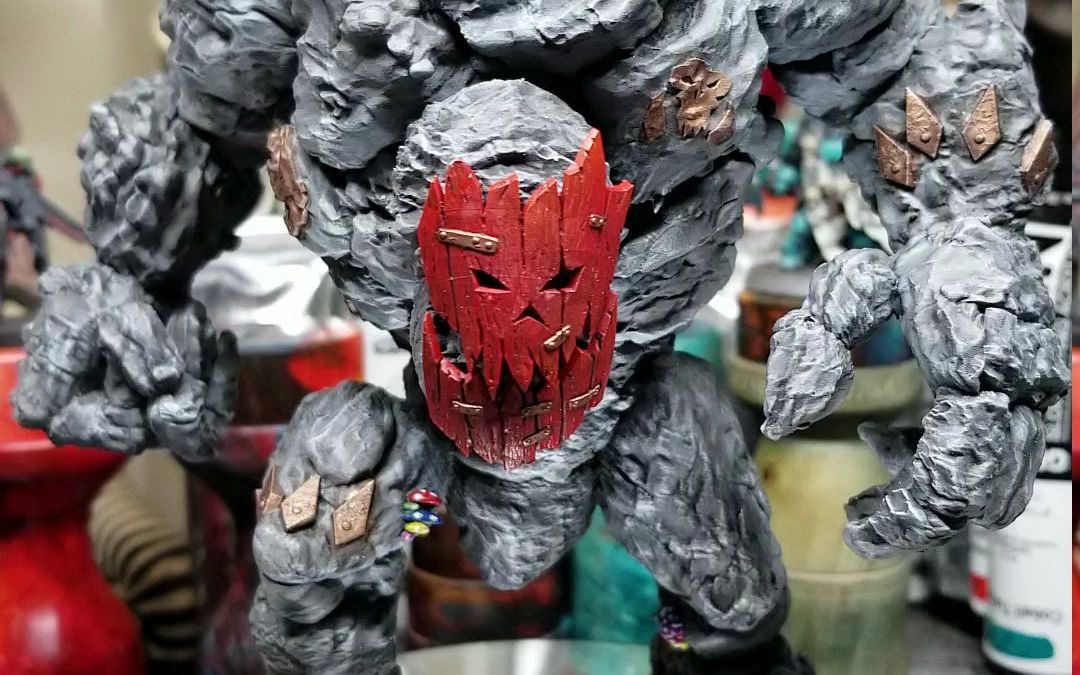 模型打印件 战锤兽人搞毛巨像 涂装99%