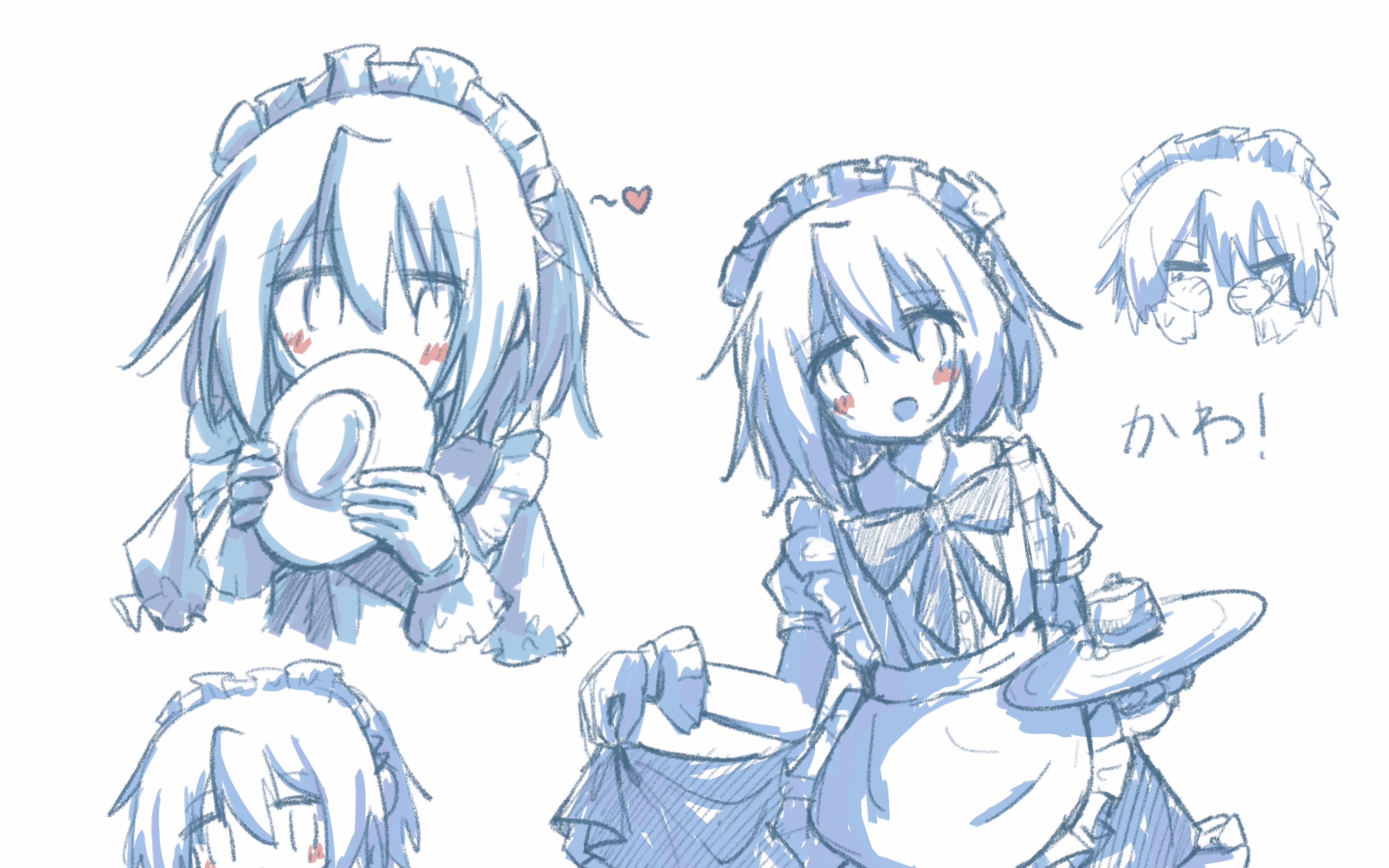 procreate绘画过程丨很可爱的沙耶香酱(倒)