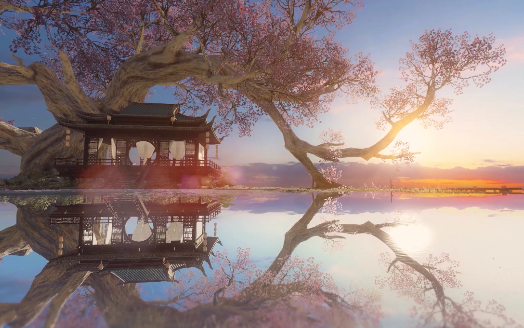 【逆水寒ol】穿越时空的思念 镜湖真的好美_哔哩哔哩 (゜-゜)つロ