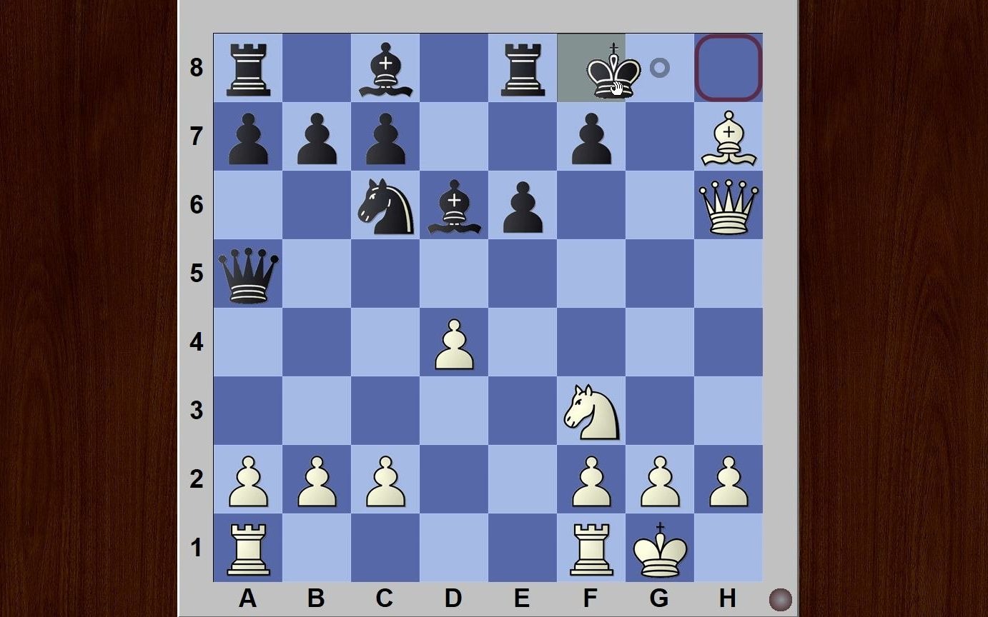 国际象棋经典杀王之象和后的绝配杀王或象与后配合杀王