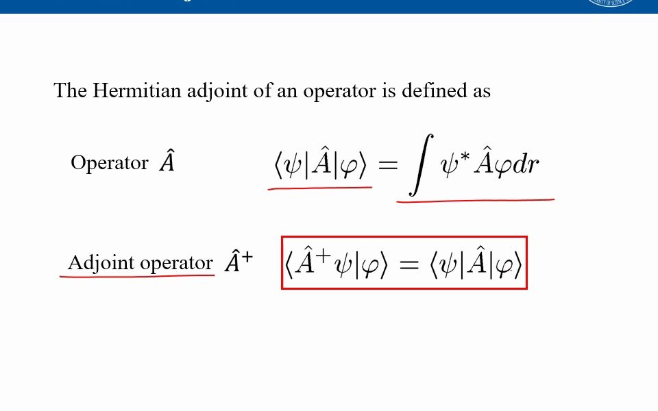 华中科技大学2023春量子力学lecture10.3厄米算符哔哩哔哩bilibili