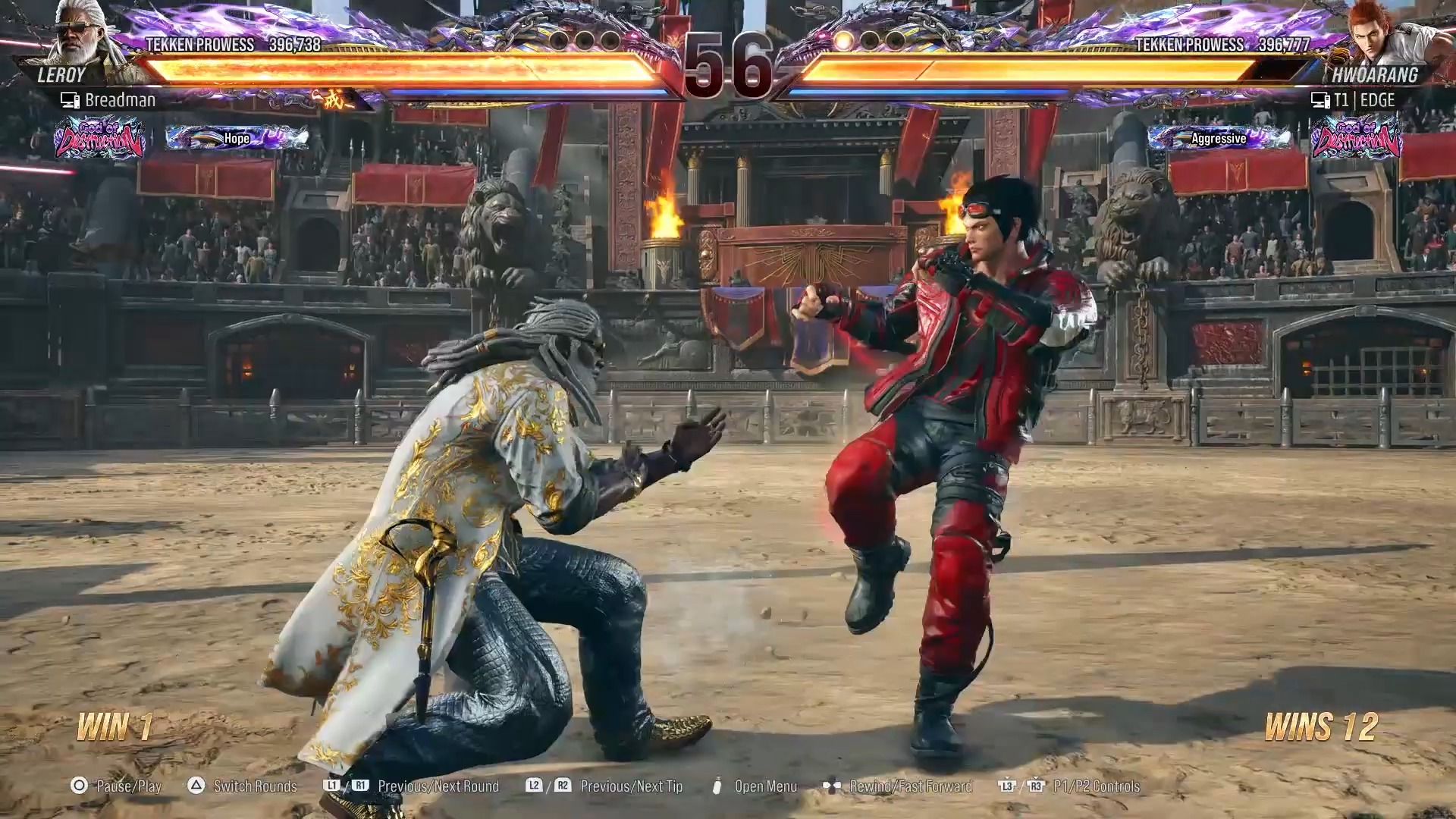 铁拳8 breadman(勒罗伊) vs edge(花郎)(24.06.07)