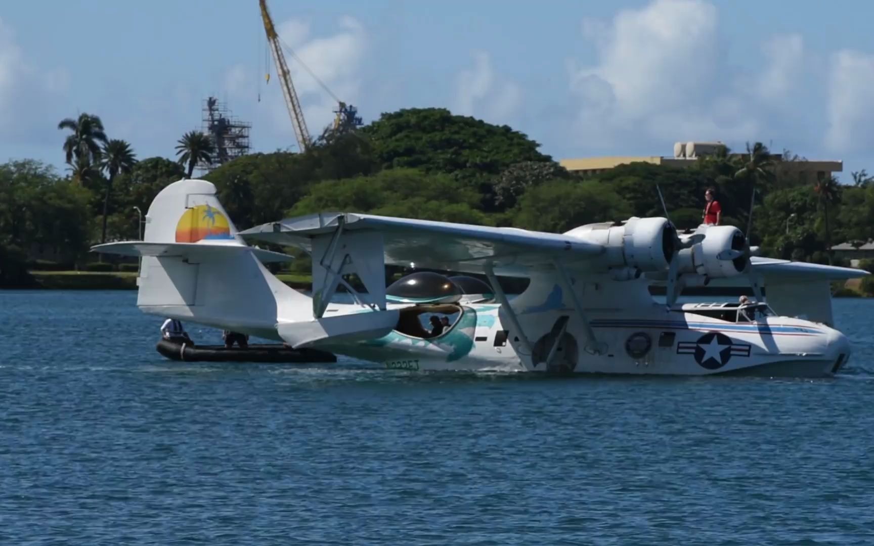 卡特琳娜水上飞机起飞,pby catalina