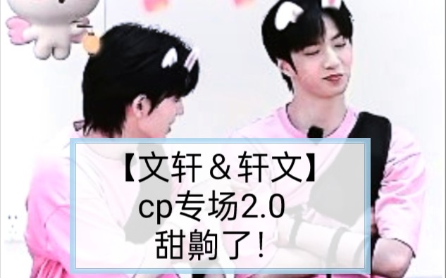 【文轩&轩文】cp专场2.0 甜齁了!哔哩哔哩bilibili