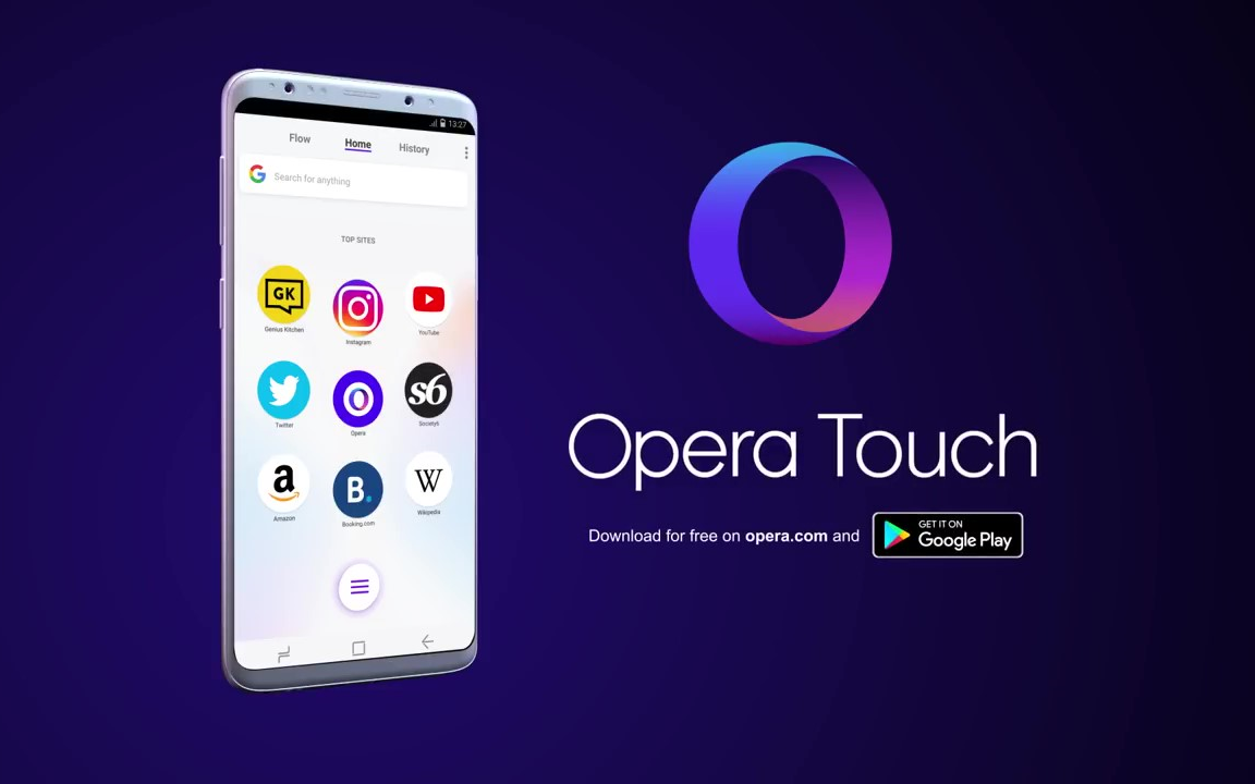 来自未来的手机浏览器 “Opera Touch”哔哩哔哩bilibili