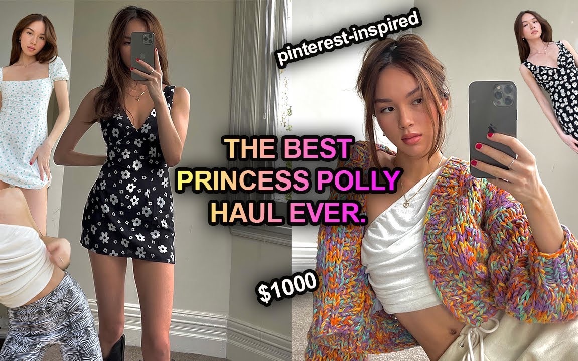 【simonesquared】试穿新衣服 穿搭购物分享|TRENDY/PINTERESTINSPIRED tryon HAUL|princess polly哔哩哔哩bilibili