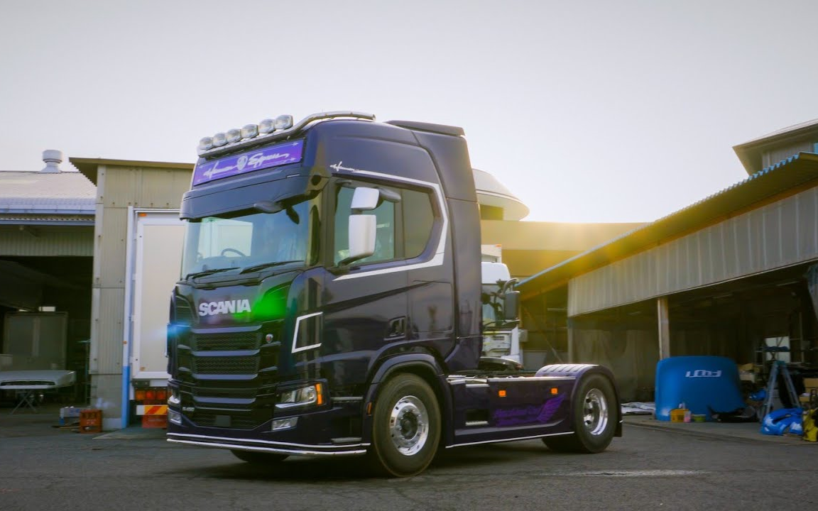 【truckporn】4k-日式改装~斯堪尼亚改装车短片 | scania r450静态