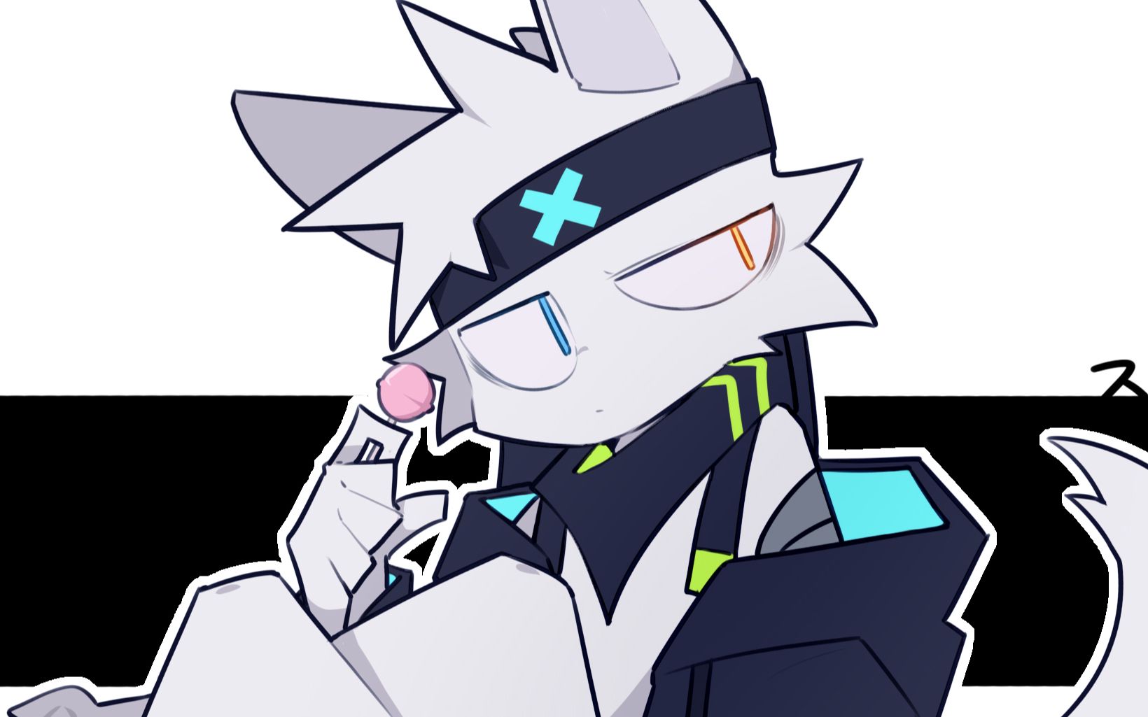 【兽设/绘画过程】摸摸鱼_哔哩哔哩_bilibili