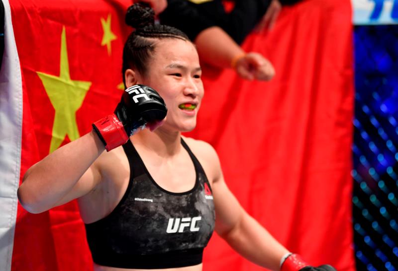 ufc248八角笼采访联合主赛张伟丽战胜乔安娜实现冠军卫冕