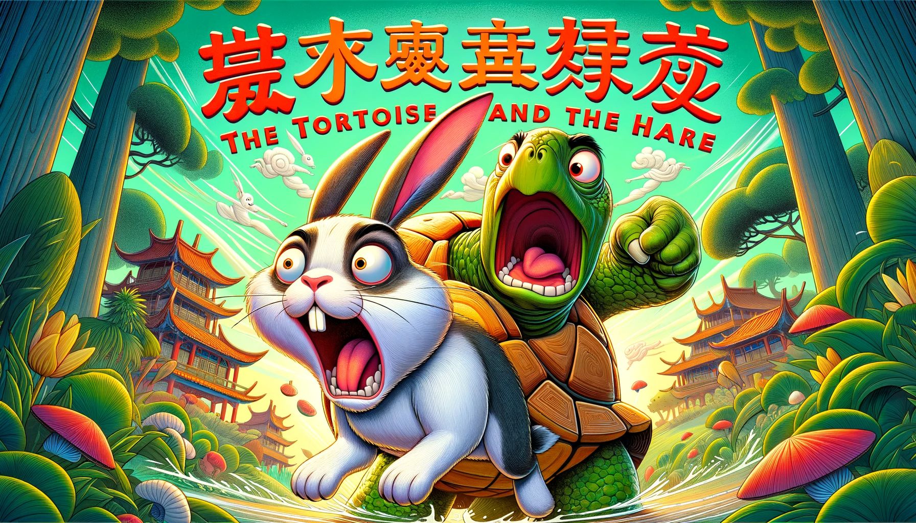 关于经典故事《龟兔赛跑》遇上ai绘画的故事