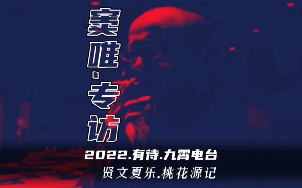 2022.5月28号窦唯专访.贤文夏乐.桃花源记.九霄电台哔哩哔哩bilibili