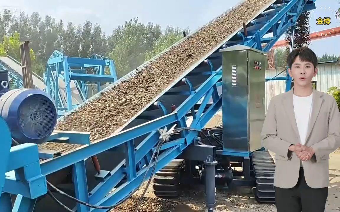 螺旋自动扒料机 履带行走式扒料装车机 砂石土方蛟龙扒渣皮带输送机