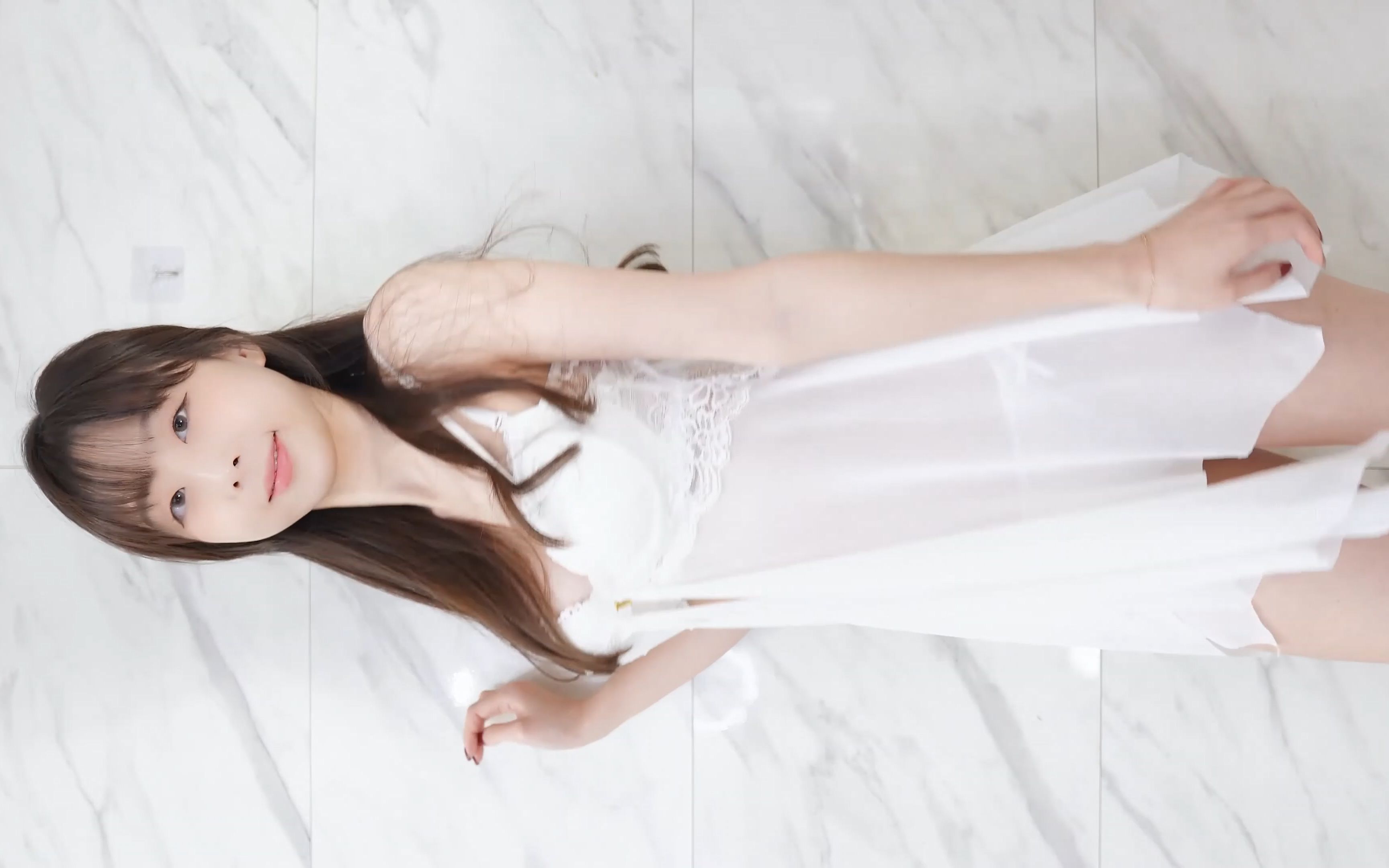 [4k/look book] 杏子 - 花仙儿的纯白睡裙 221120