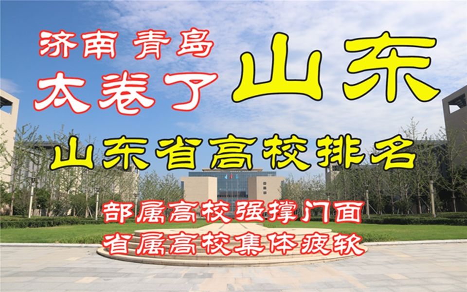 省属高校集体疲软的经济强省山东 济南与青岛的疯狂内卷 部属高校强撑门面哔哩哔哩bilibili