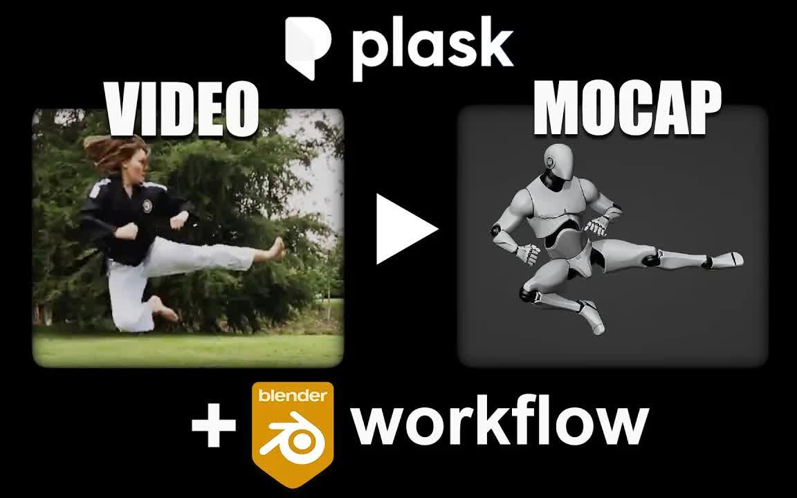 [图]iBlender中文版插件 Plask.ai 免费 AI 动作捕捉（+ Blender 工作流程）  教程Blender插件