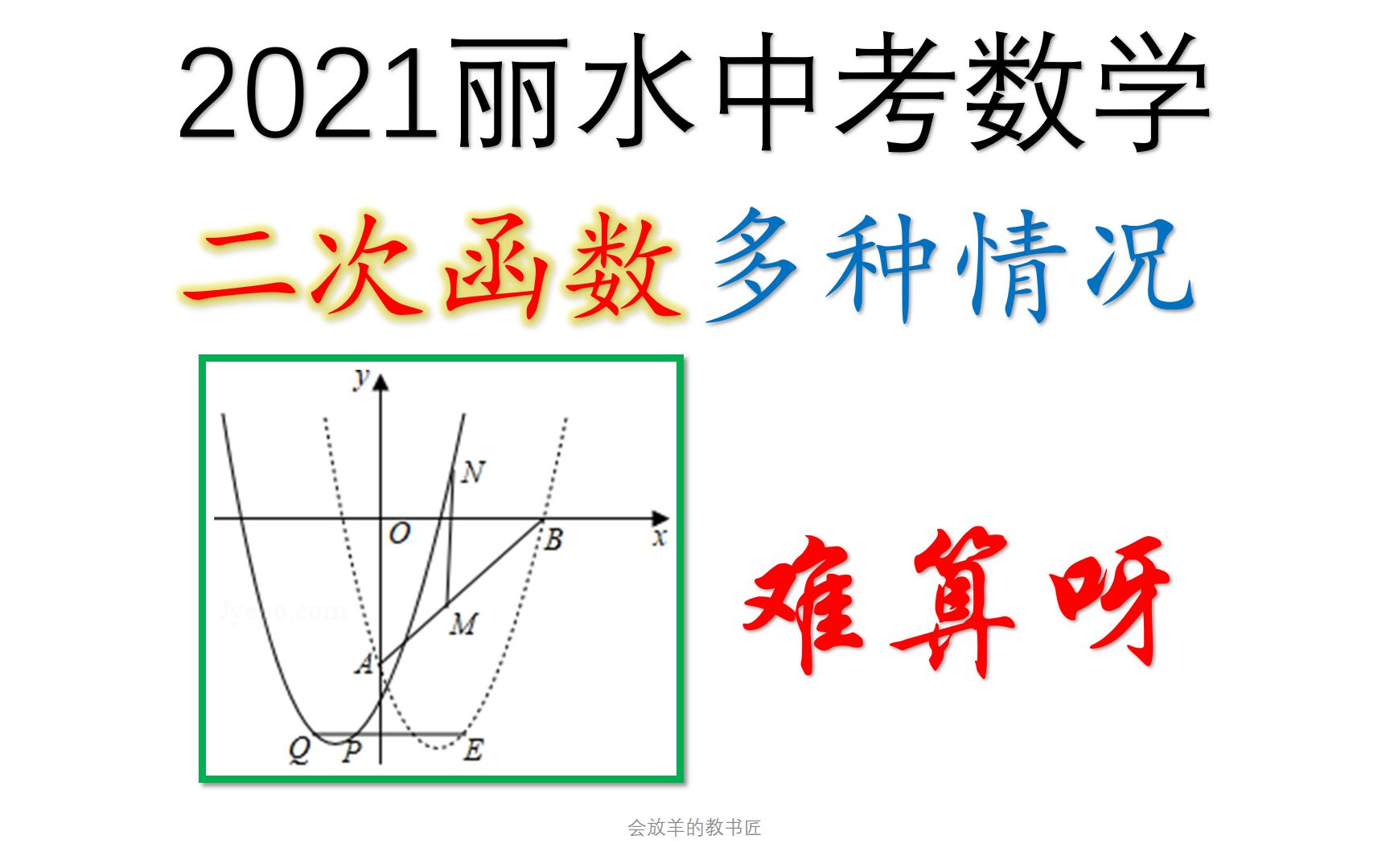 2021浙江丽水中考数学,二次函数多情况讨论,太难算!哔哩哔哩bilibili