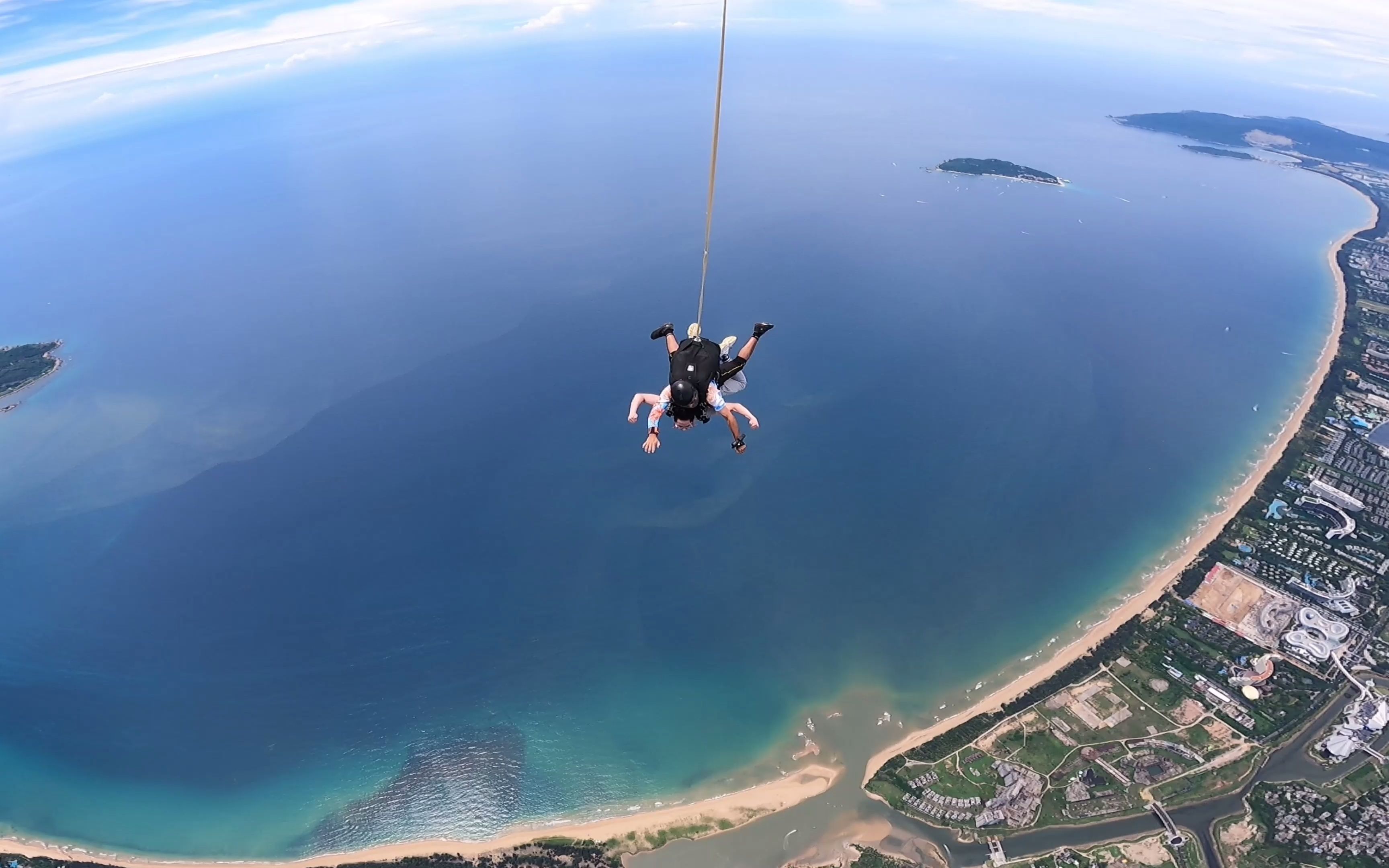 三亚海棠湾人生中第一次跳伞_哔哩哔哩_bilibili