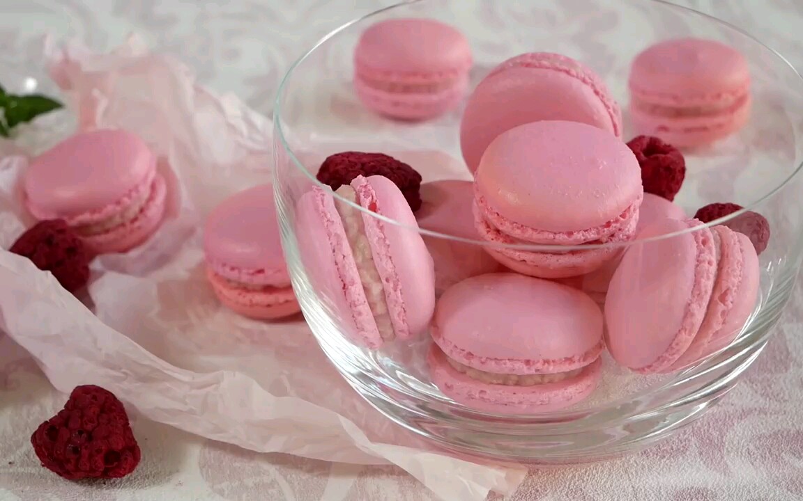 【cook kafemaru】超简单的方子制作粉色马卡龙(cookingsounds 无bgm
