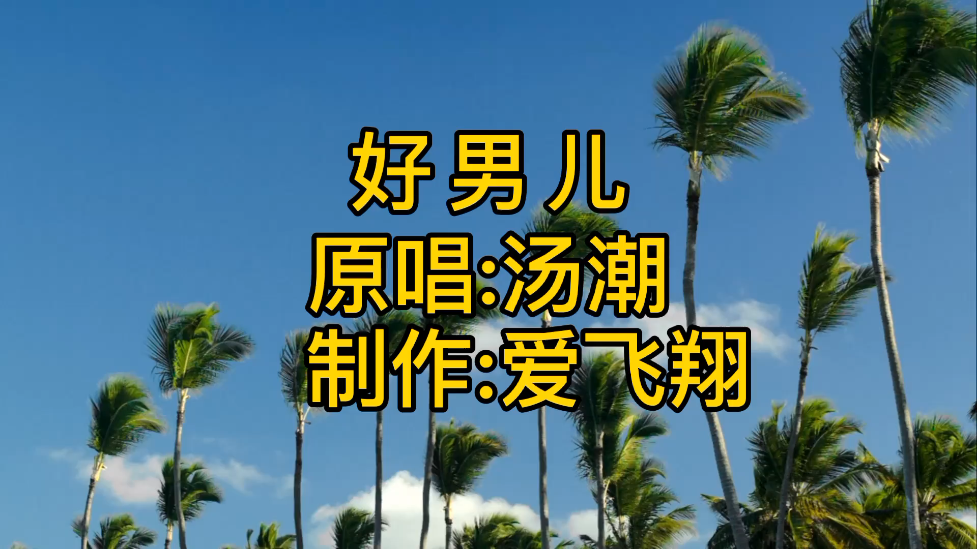 [图]汤潮一首经典老歌《好男儿》好男儿，我是一只虎，拜苍天叩父母