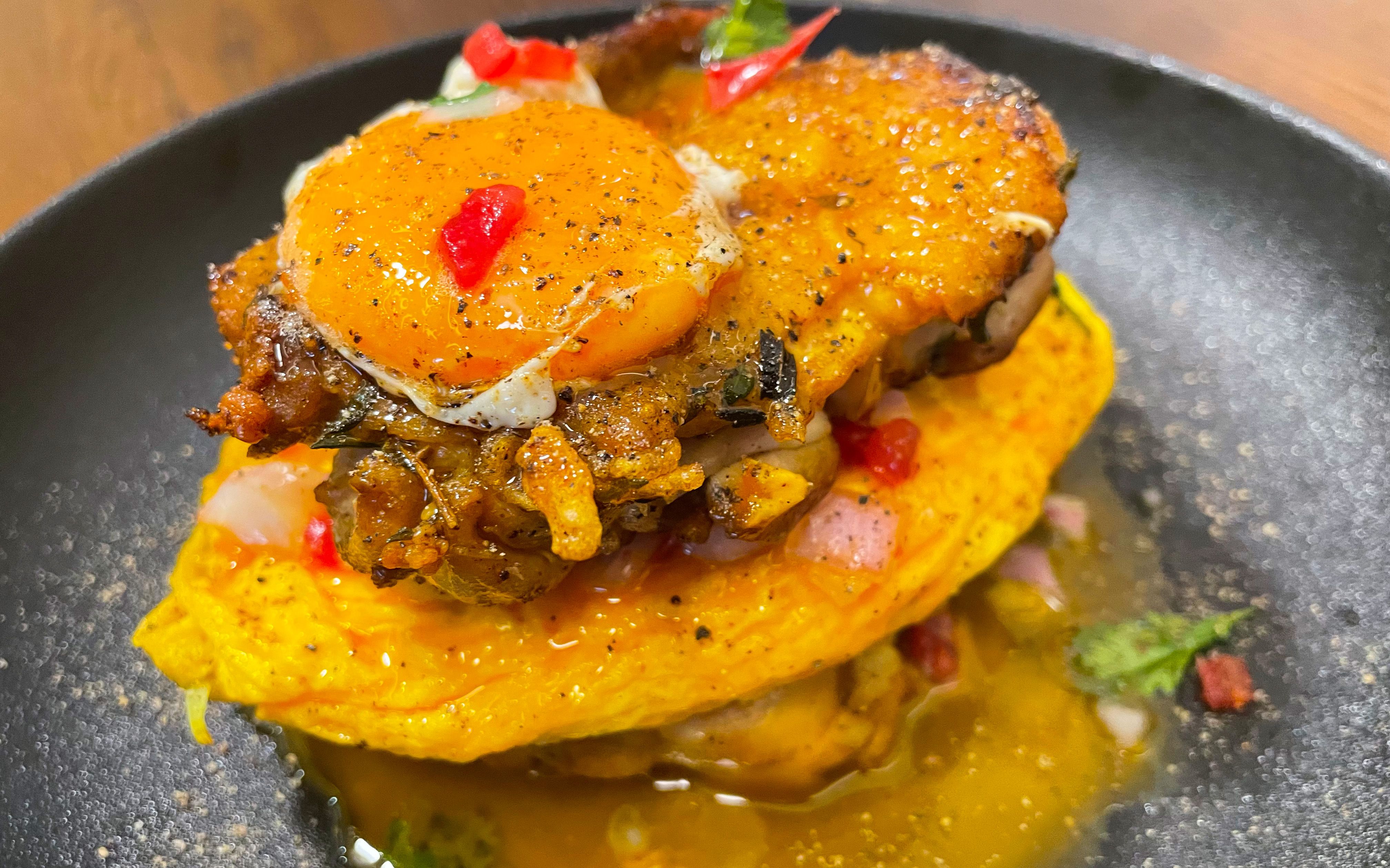 这招就是,欧姆雷的——肉蛋葱鸡