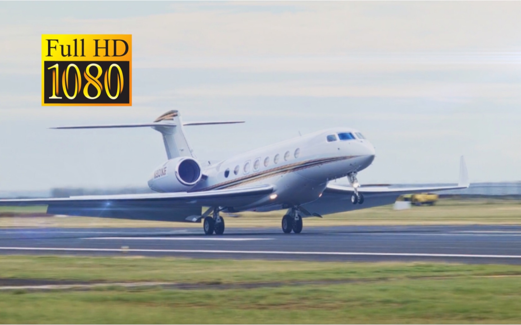 航空精品私人公务机湾流g650降落唯美大溪地国际机场