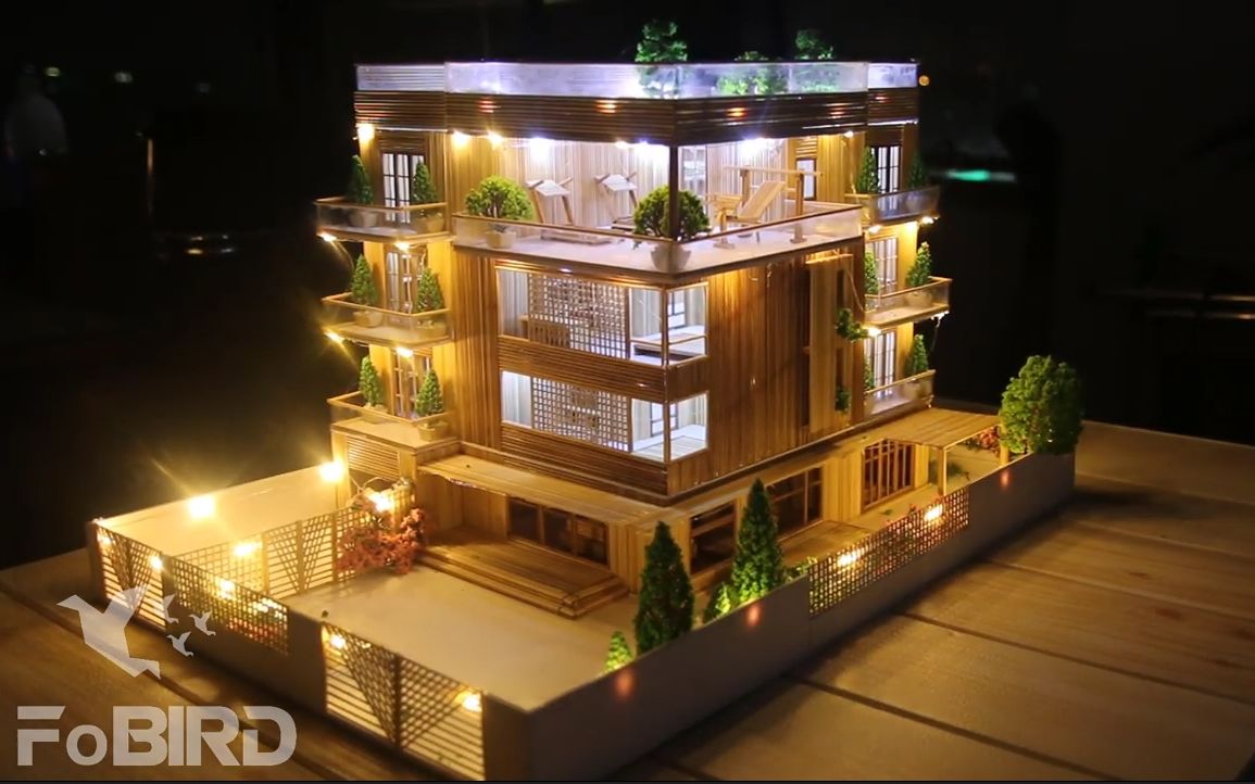 微缩模型教程:4层别墅制作鉴赏