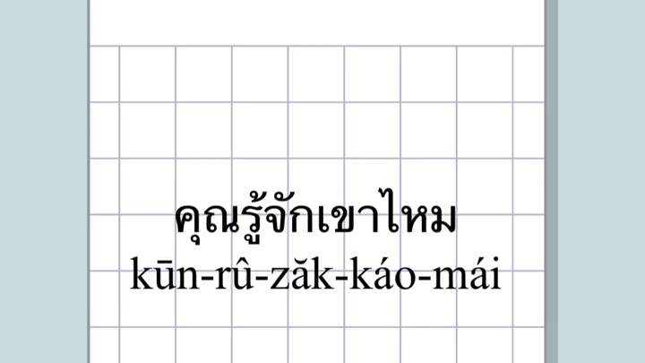 泰語口語每日一句,你認識他嗎?