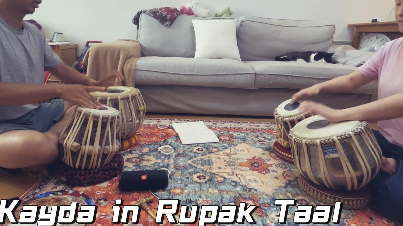 【北印度塔布拉鼓教学】kayda in rupak taal(7拍)composed by guruji