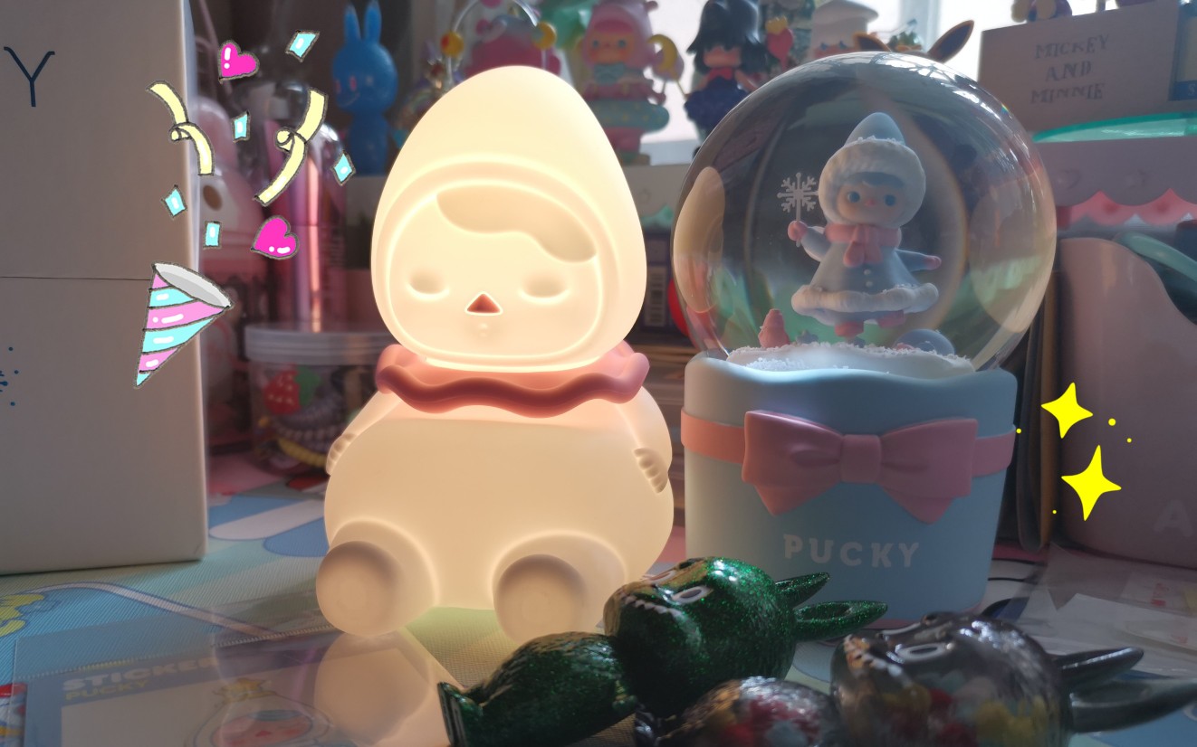 双十一泡泡玛特labubu一代盲盒开盒毕奇水晶球毕奇灯