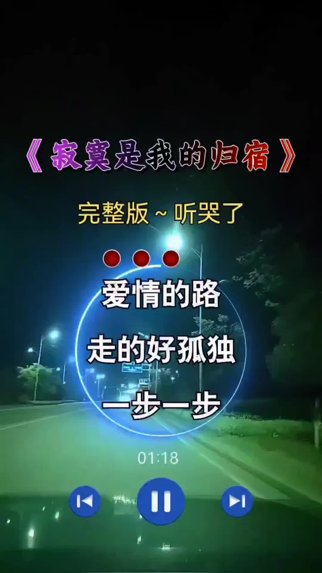 [图]爱情这条路走得好孤独，一步一步陷入迷途…… 伤感音乐 说不出的心酸 听哭了 一首歌一个故事