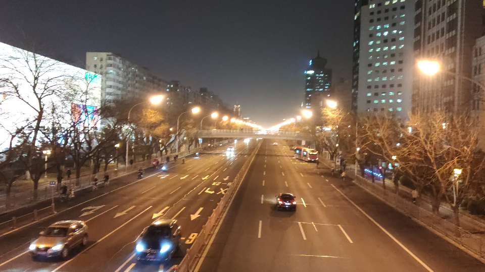 [图]中华全国总工会附近的冬日夜晚街景