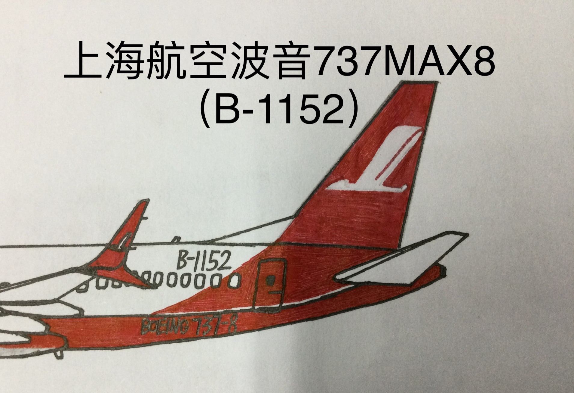 上海航空波音737max8绘制