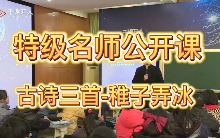 《古诗三首稚子弄冰》公开课优质课 新课标 小学语文五下哔哩哔哩bilibili