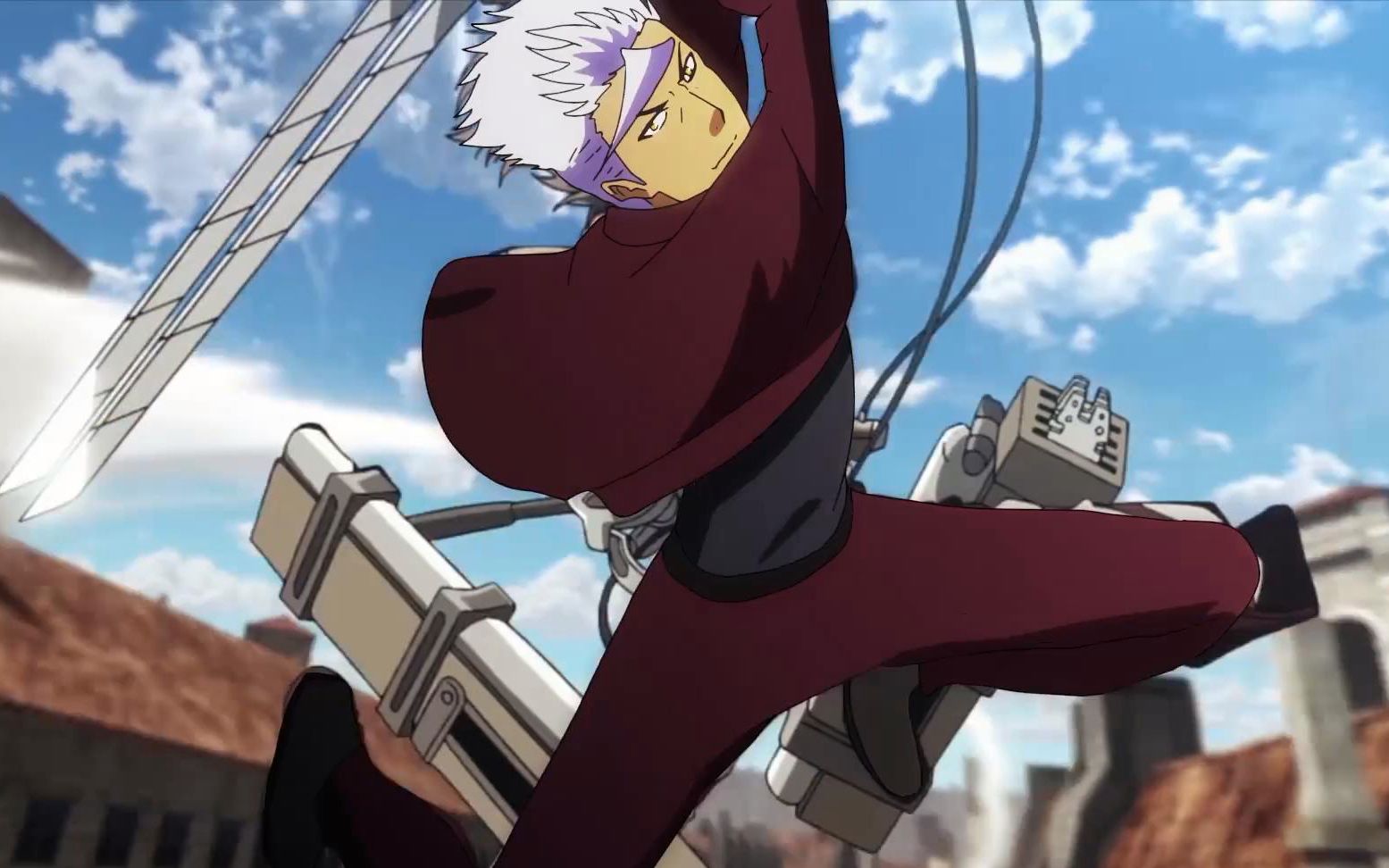 使用立体机动装置迎敌的奥尔加_哔哩哔哩_bilibili