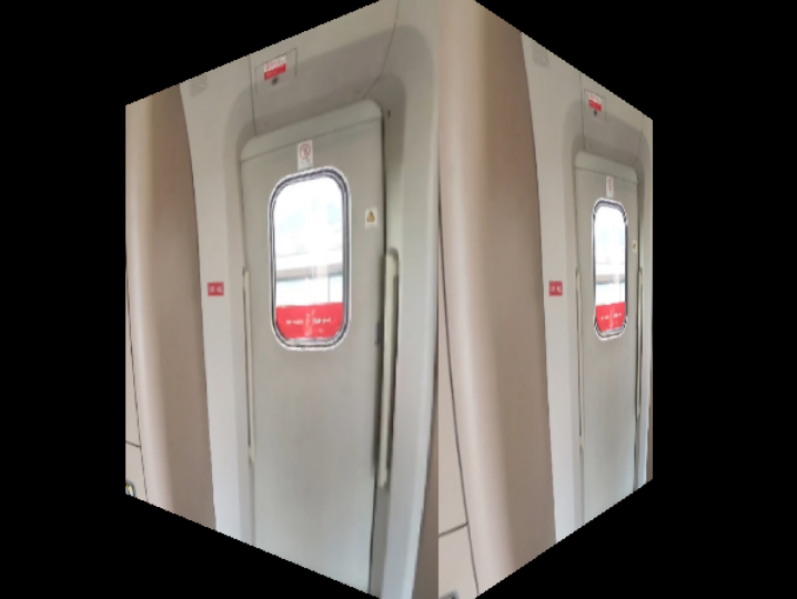 高铁车门旋转一分钟