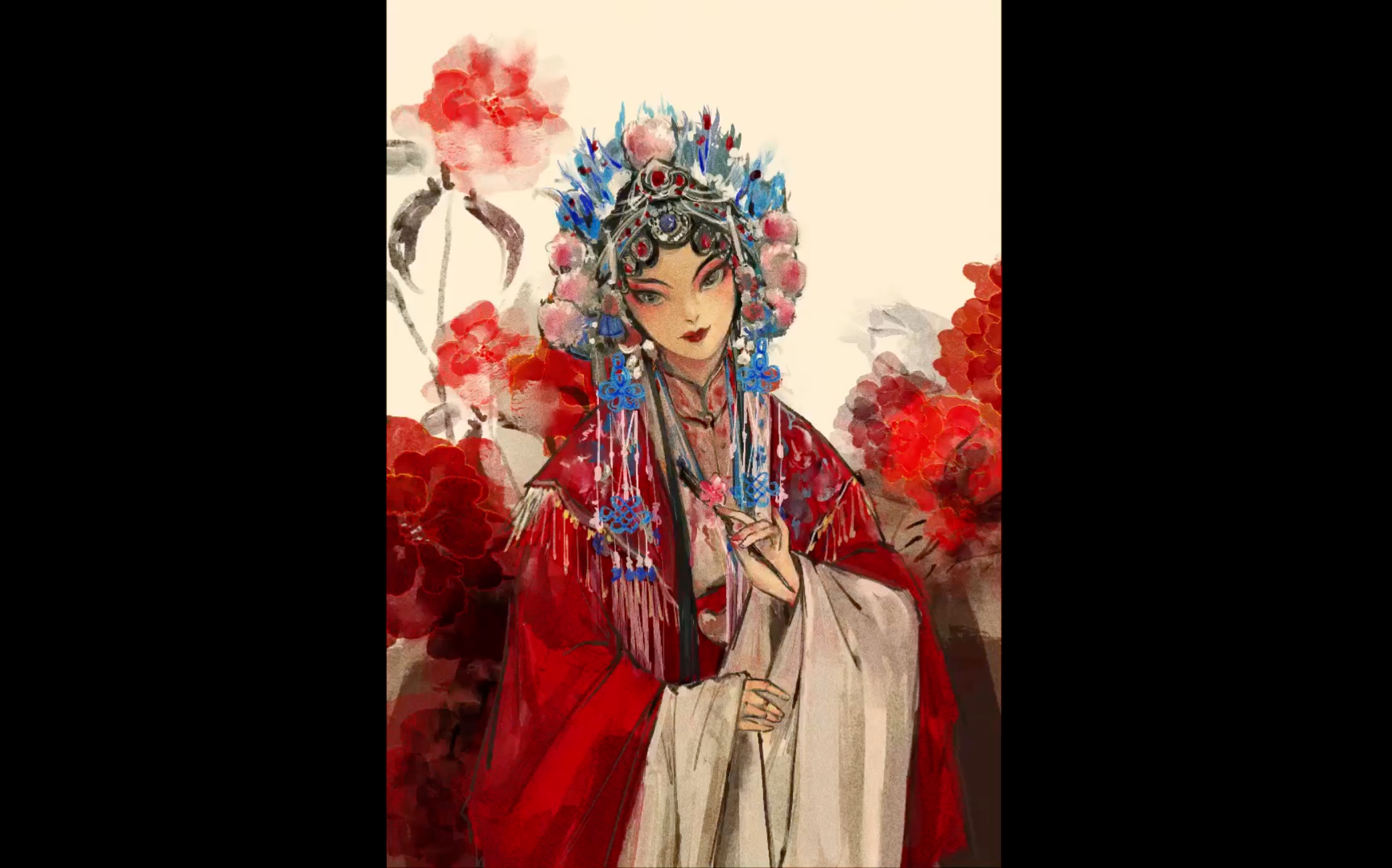 procreate 瞎涂一个粤剧花旦伶宜