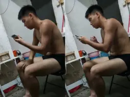 Download Video: 黑皮肉壮脂包肌体育生室友 抱着睡很舒服