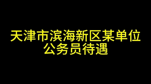 天津市滨海新区某单位公务员待遇哔哩哔哩bilibili