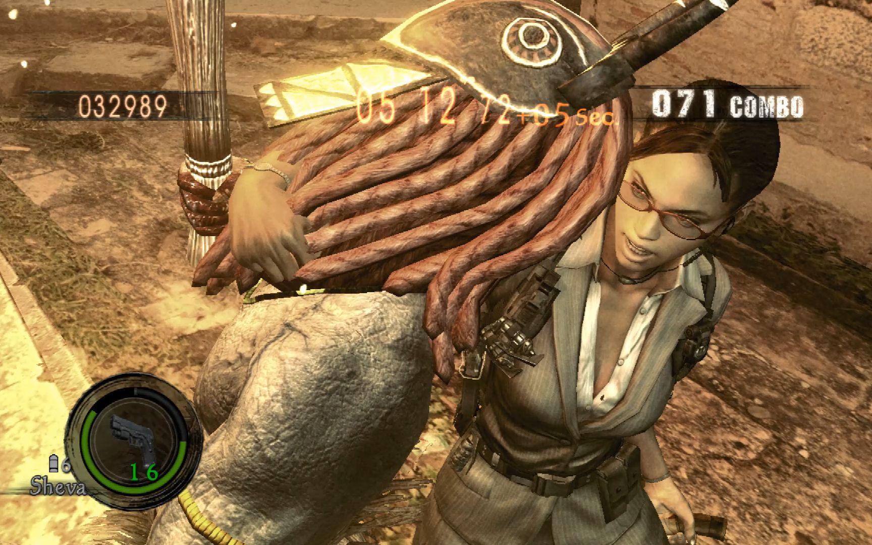 【生化危机5佣兵重聚】(遗迹)商务装谢娃,享受下放血疗法